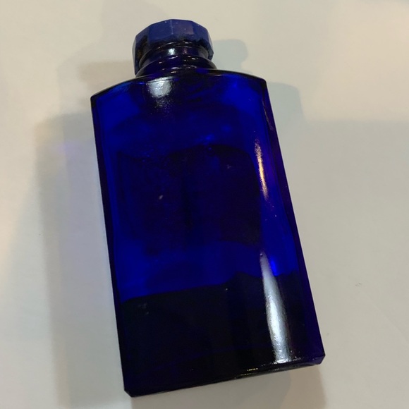 Evening in Paris Bottle Container Cobalt Blue Glass Vintage 40s - Picture 3 of 4
